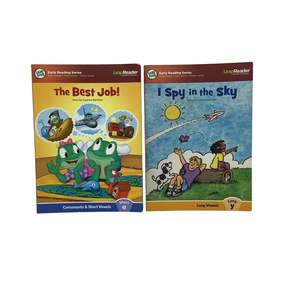 LeapFrog LeapReader Early Reading Books Lot 2‎ Best Job I Spy Sky Hardcover